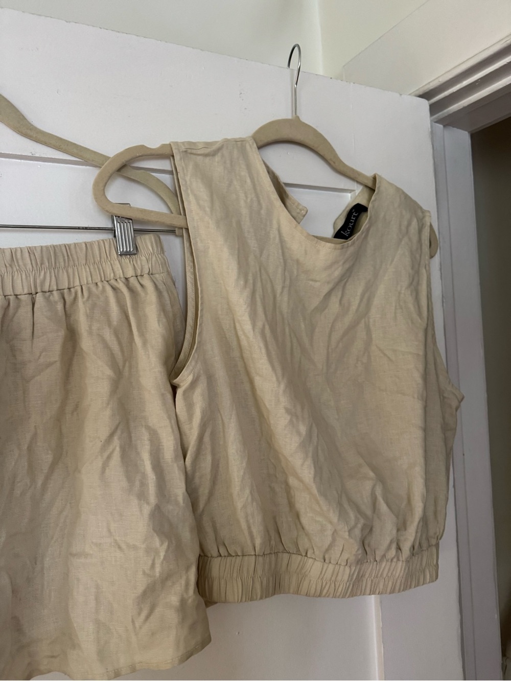 KOURT Elastic Hem Top and Skort Set